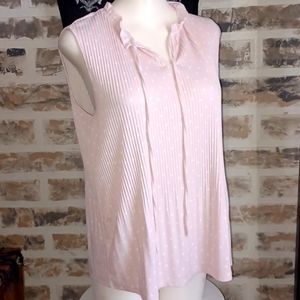 Adrianna Papell Pink Polka-dot Top